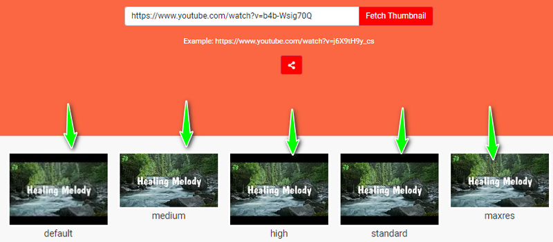 Button to fetch YouTube thumbnail